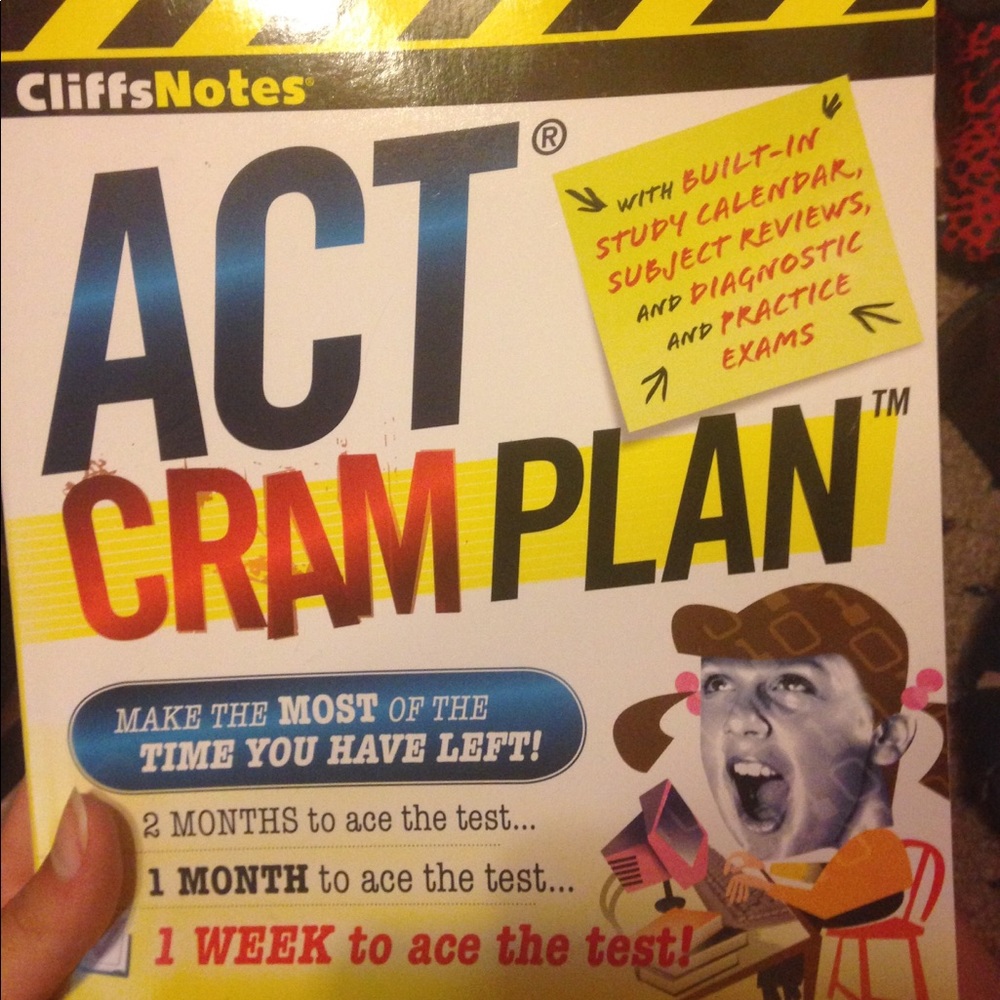 ACT cram plan study book